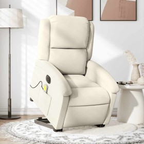 Sillón reclinable de masaje eléctrico elevable terciopelo crema de , Sillones - Ref: Foro24-3204342, Precio: 346,86 €, Descue...