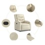 Sillón reclinable elevable cuero artificial color crema de , Sillones - Ref: Foro24-3206552, Precio: 320,05 €, Descuento: %