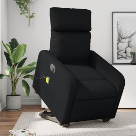 Sillón de masaje elevable eléctrico cuero sintético negro de , Sillones - Ref: Foro24-3206770, Precio: 336,45 €, Descuento: %