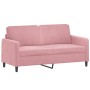 Sofá de 2 plazas terciopelo rosa 140 cm de , Sofás - Ref: Foro24-359445, Precio: 260,90 €, Descuento: %