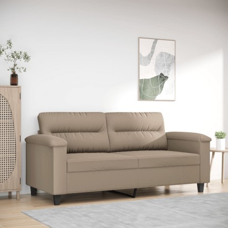 Sofá de 2 plazas de tela microfibra gris taupe 140 cm de , Sofás - Ref: Foro24-359561, Precio: 285,45 €, Descuento: %