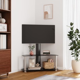 Mueble TV esquina 2 niveles para 32-70 pulgadas negro plateado de , Muebles TV - Ref: Foro24-358167, Precio: 107,61 €, Descue...