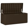 Caja de almacenaje jardín con cojín de asiento PP marrón 350 L de , Cajas de almacenaje para exteriores - Ref: Foro24-364214,...