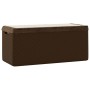 Caja de almacenaje jardín con cojín de asiento PP marrón 350 L de , Cajas de almacenaje para exteriores - Ref: Foro24-364214,...