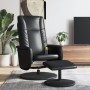 Sillón reclinable masaje con reposapiés cuero sintético negro de , Sillones - Ref: Foro24-356520, Precio: 147,41 €, Descuento: %