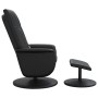 Sillón reclinable masaje con reposapiés cuero sintético negro de , Sillones - Ref: Foro24-356520, Precio: 147,41 €, Descuento: %