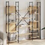 Estantería de madera ingeniería roble Sonoma 155,5x24x166,5 cm de , Librerías y estanterías - Ref: Foro24-838859, Precio: 98,...