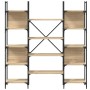 Estantería de madera ingeniería roble Sonoma 155,5x24x166,5 cm de , Librerías y estanterías - Ref: Foro24-838859, Precio: 98,...