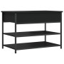 Banco zapatero madera de ingeniería negro 70x42,5x50 cm de , Bancos para recibidores y almacenamiento - Ref: Foro24-839028, P...