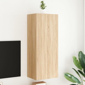 Mueble TV de pared madera ingeniería roble Sonoma 40,5x30x102cm de , Muebles TV - Ref: Foro24-836933, Precio: 59,48 €, Descue...