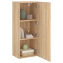 Mueble TV de pared madera ingeniería roble Sonoma 40,5x30x102cm de , Muebles TV - Ref: Foro24-836933, Precio: 59,48 €, Descue...