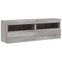 Muebles TV de pared con luces LED 2 uds gris Sonoma 60x30x40 cm de , Muebles TV - Ref: Foro24-837194, Precio: 100,30 €, Descu...