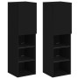 Muebles de TV con luces LED 2 uds negro 30,5x30x102 cm de , Muebles TV - Ref: Foro24-837018, Precio: 124,46 €, Descuento: %