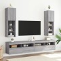 Muebles de TV con luces LED 2 uds gris Sonoma 30,5x30x102 cm de , Muebles TV - Ref: Foro24-837026, Precio: 121,16 €, Descuent...