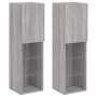 Muebles de TV con luces LED 2 uds gris Sonoma 30,5x30x102 cm de , Muebles TV - Ref: Foro24-837026, Precio: 121,16 €, Descuent...