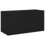 Mueble de TV de pared con luces LED negro 80x35x41 cm de , Muebles TV - Ref: Foro24-837317, Precio: 60,34 €, Descuento: %