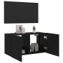 Mueble de TV de pared con luces LED negro 80x35x41 cm de , Muebles TV - Ref: Foro24-837317, Precio: 60,34 €, Descuento: %