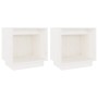Mesitas de noche 2 uds madera maciza de pino blanco 40x30x40 cm de , Mesitas de noche - Ref: Foro24-813338, Precio: 44,60 €, ...