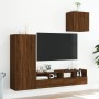 Muebles de TV de pared 4 pzas madera de ingeniería marrón roble de , Muebles TV - Ref: Foro24-3216506, Precio: 156,21 €, Desc...
