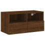 Muebles de TV de pared 4 pzas madera de ingeniería marrón roble de , Muebles TV - Ref: Foro24-3216506, Precio: 156,21 €, Desc...