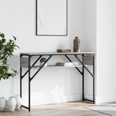 Mesa consola estante madera ingeniería Sonoma gris 105x30x75 cm de , Mesas auxiliares - Ref: Foro24-837795, Precio: 44,04 €, ...