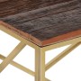 Mesa de centro de acero inoxidable dorado y madera maciza de , Mesas de centro - Ref: Foro24-349942, Precio: 155,67 €, Descue...