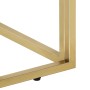 Mesa de centro de acero inoxidable dorado y madera maciza de , Mesas de centro - Ref: Foro24-349942, Precio: 155,67 €, Descue...