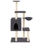 Rascador para gatos con postes de sisal gris oscuro 131 cm de , Mobiliario para gatos - Ref: Foro24-172129, Precio: 60,96 €, ...