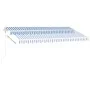 Toldo de pie automático azul y blanco 450x300 cm de vidaXL, Toldos - Ref: Foro24-3069566, Precio: 512,57 €, Descuento: %