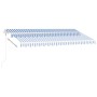 Toldo de pie automático azul y blanco 450x300 cm de vidaXL, Toldos - Ref: Foro24-3069566, Precio: 563,81 €, Descuento: %