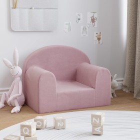 Sofá para niños felpa suave rosa de , Mobiliario para bebés y niños pequeños - Ref: Foro24-357009, Precio: 47,96 €, Descuento: %