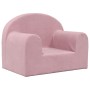 Sofá para niños felpa suave rosa de , Mobiliario para bebés y niños pequeños - Ref: Foro24-357009, Precio: 47,96 €, Descuento: %