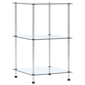 Estantería 3 niveles cristal templado transparente 40x40x67 cm en Librerías y estanterías | Comprar online en Foru.es