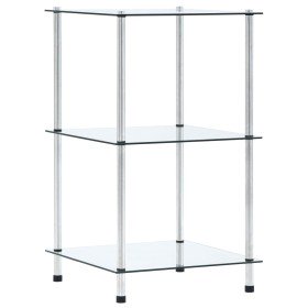 Estantería 3 niveles cristal templado transparente 40x40x67 cm en Librerías y estanterías | Comprar online en Foru.es