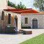Toldo de pie retráctil manual naranja y marrón 450x300 cm de vidaXL, Toldos - Ref: Foro24-3069560, Precio: 494,94 €, Descuent...