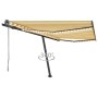 Toldo automático LED sensor de viento amarillo blanco 450x300cm de vidaXL, Toldos - Ref: Foro24-3069773, Precio: 660,62 €, De...