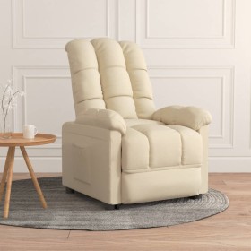 Sillón reclinable de tela crema de , Sillones - Ref: Foro24-342730, Precio: 177,82 €, Descuento: %