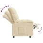Sillón reclinable de tela crema de , Sillones - Ref: Foro24-342730, Precio: 177,82 €, Descuento: %
