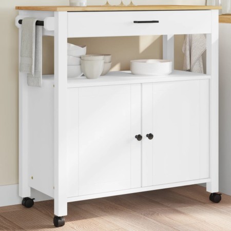 Carrito de cocina MONZA madera maciza de pino 84x40x90 cm de , Carros de cocina y comedor - Ref: Foro24-376108, Precio: 189,4...
