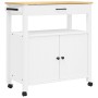 Carrito de cocina MONZA madera maciza de pino 84x40x90 cm de , Carros de cocina y comedor - Ref: Foro24-376108, Precio: 189,4...