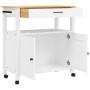 Carrito de cocina MONZA madera maciza de pino 84x40x90 cm de , Carros de cocina y comedor - Ref: Foro24-376108, Precio: 189,4...