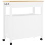 Carrito de cocina MONZA madera maciza de pino 84x40x90 cm de , Carros de cocina y comedor - Ref: Foro24-376108, Precio: 189,4...