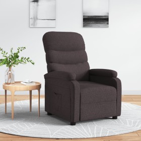 Sillón reclinable de tela marrón oscuro de , Sillones - Ref: Foro24-344895, Precio: 185,28 €, Descuento: %
