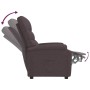 Sillón reclinable de tela marrón oscuro de , Sillones - Ref: Foro24-344895, Precio: 185,28 €, Descuento: %