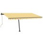 Toldo automático LED sensor de viento amarillo blanco 450x300cm de vidaXL, Toldos - Ref: Foro24-3069773, Precio: 660,62 €, De...