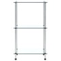 Estantería 3 niveles cristal templado transparente 40x40x67 cm en Librerías y estanterías | Comprar online en Foru.es