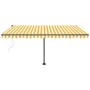 Toldo automático LED sensor de viento amarillo blanco 450x300cm de vidaXL, Toldos - Ref: Foro24-3069773, Precio: 660,62 €, De...