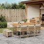 Set comedor de jardín 11 pzas con cojines ratán sintético beige de , Conjuntos de jardín - Ref: Foro24-3211516, Precio: 596,8...