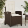 Sillón reclinable de jardín con cojines ratán sintético marrón de , Sillas de jardín - Ref: Foro24-365210, Precio: 168,21 €, ...