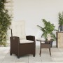 Sillón reclinable de jardín con cojines ratán sintético marrón de , Sillas de jardín - Ref: Foro24-365210, Precio: 168,21 €, ...